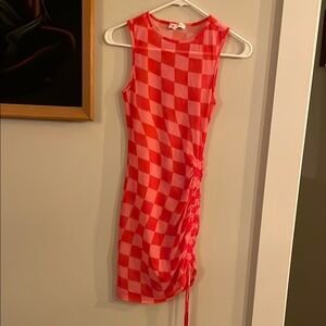 Mesh Checkered Dress